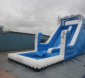 T8-1333 Canal de deslizamiento inflable de delfines