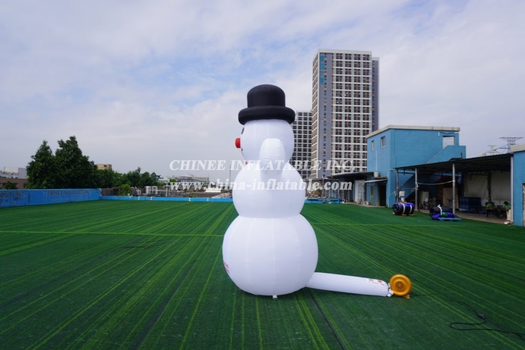 C1-154 Christmas Inflatable Snowman With The Candy Cane