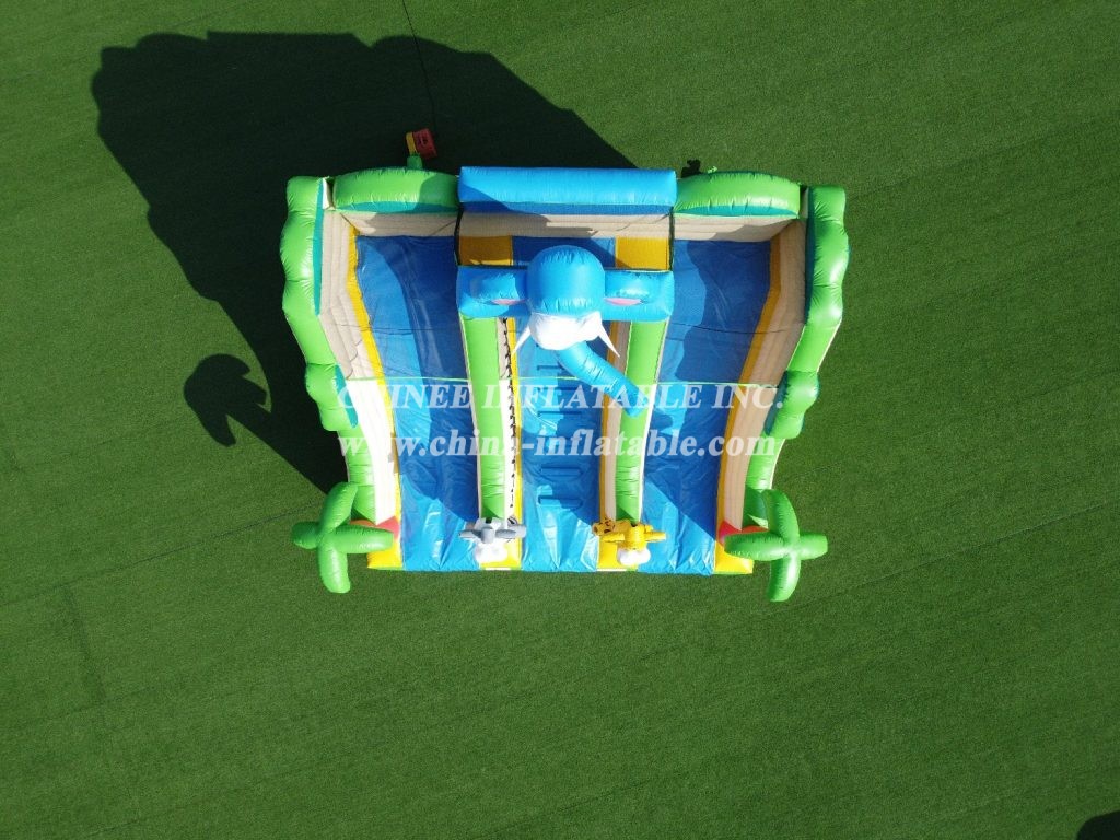 T8-2103 Jungle Theme Inflatable Elephant Slide Animal Inflatable Slides