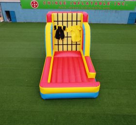 T11-1313 Juego inflable comercial al aire libre pared de escalada inflable pared pegajosa 2 traje