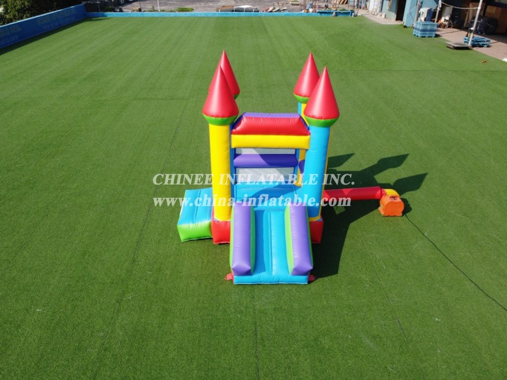 T2-3502 Small Bouncy Castle Jumper With Slide Inflatable Bouncer