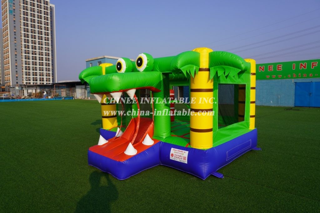 T2-3503 Kids Inflatable Bouncer Combo Crocodile Alligator Theme Combo