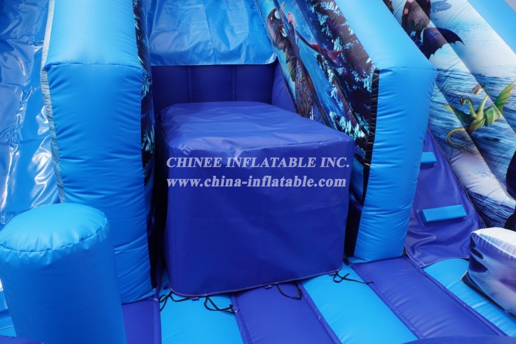 T8-3811 Inflatable Dry Slide How To Train Your Dragon Theme Inflatable Park For Kids Playground Castle