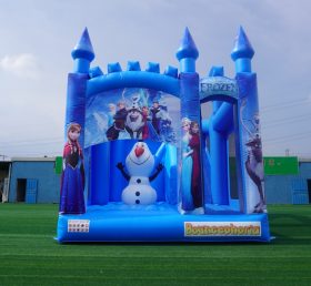 T5-1002A Disneyland Castillo inflable congelado Combinación de toboganes salto castillo