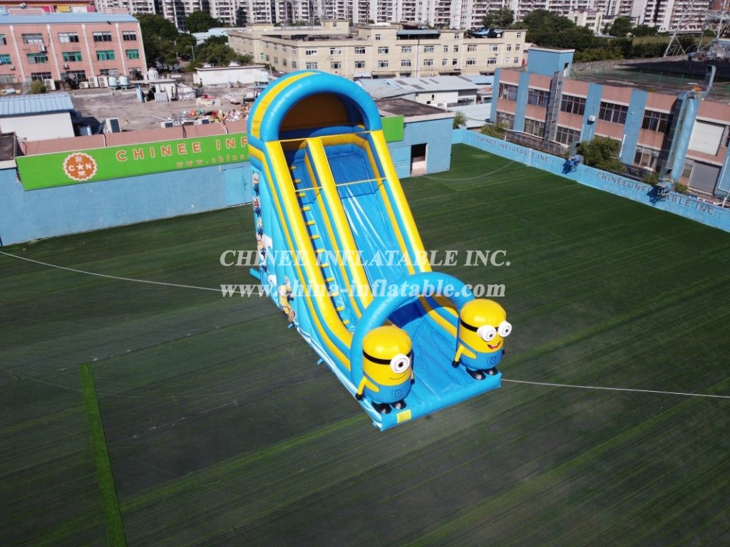 T8-3814 Minions Themed Inflatable Dry Slide