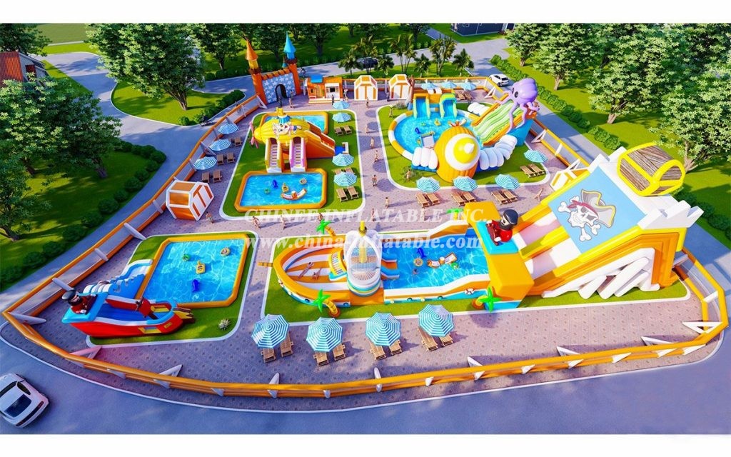 IS11-4000 Biggest Inflatable Zone Amusement Park Outdoor Playground