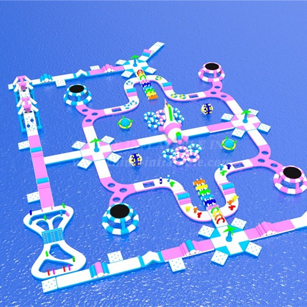 S158 Unicorn Inflatable Water Park Aqua Park Water Island