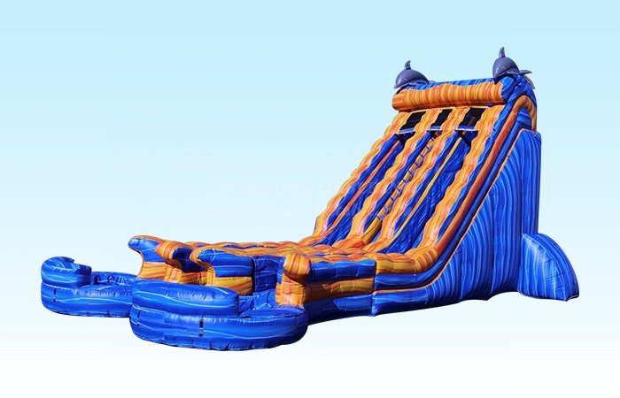 T8-4064 22Ft Cali-Orange Ocean Waterslide