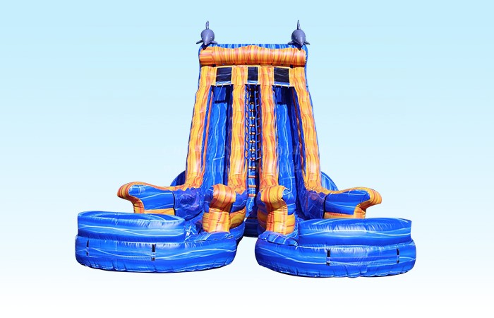 T8-4064 22Ft Cali-Orange Ocean Waterslide