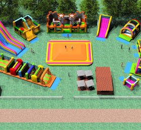 IS11-4023 Zona inflable parque de diversiones parque de atracciones al aire libre