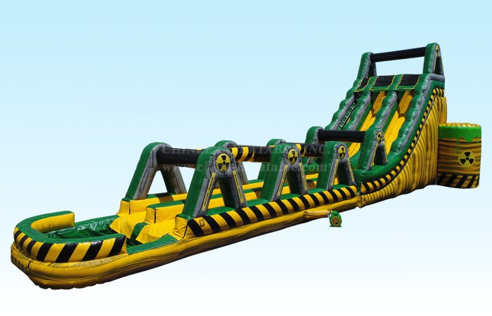 T8-4082 27Ft Dual Lane Hazard Water Slide