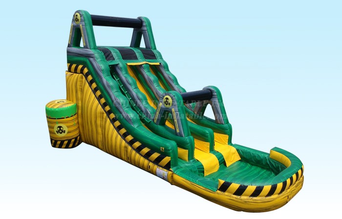 T8-4073 18Ft Dual Lane Hazard Water Slide