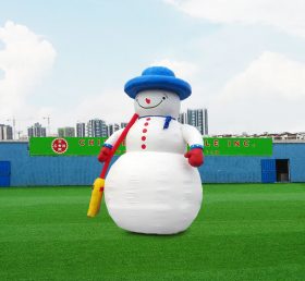 C1-245 Hombre de nieve inflable sombrero azul
