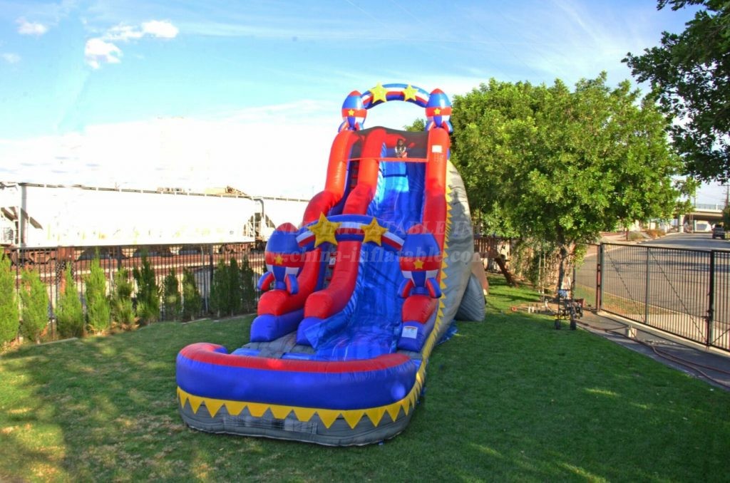 T8-4153 Rocket Double Drop Wave 24 Ft Slide