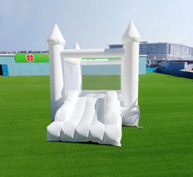 T2-3517 Castillo inflable inflable de la boda del trampolín blanco