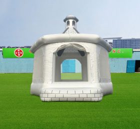 T2-3537 Castillo inflable de boda blanca