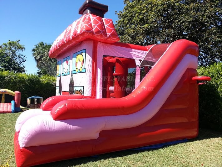 T2-4740 Hello Kitty Bounce House With Slide