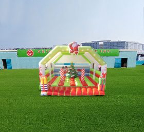 T2-4639 Casa inflable de rebote de Navidad