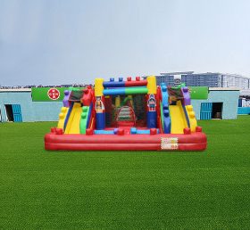 T2-4654 Castillo inflable LEGO con piscina de diapositivas