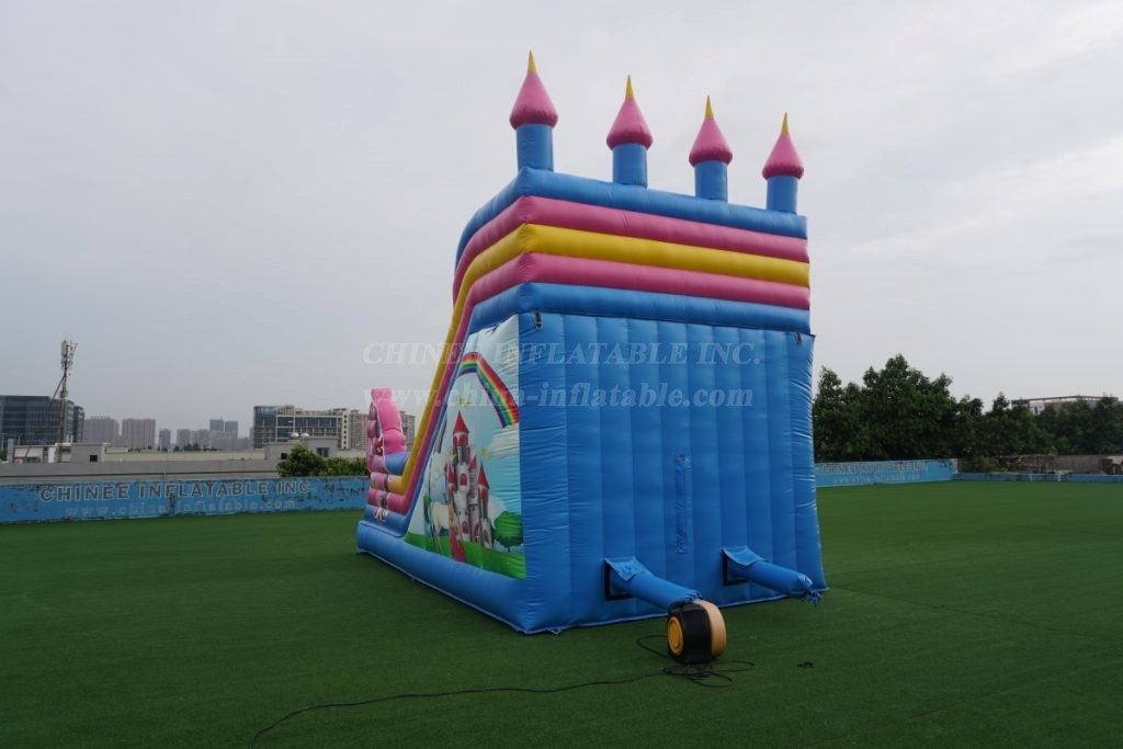 T8-4271 Unicorn Castle Inflatable Slide