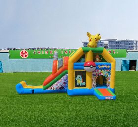 T2-4936 Castillo inflable de bebé mágico con tobogán