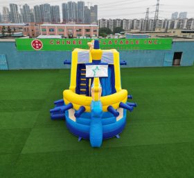 T8-1352B Deslizamiento inflable del barco estrella pirata