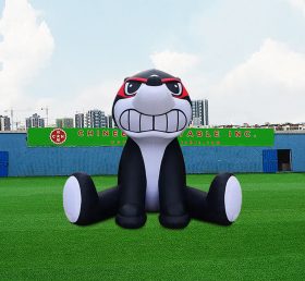 S4-609 Perro negro animal mascota inflable de publicidad personalizada