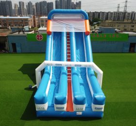 Tobogán inflable gigante de dos carriles T8-521B