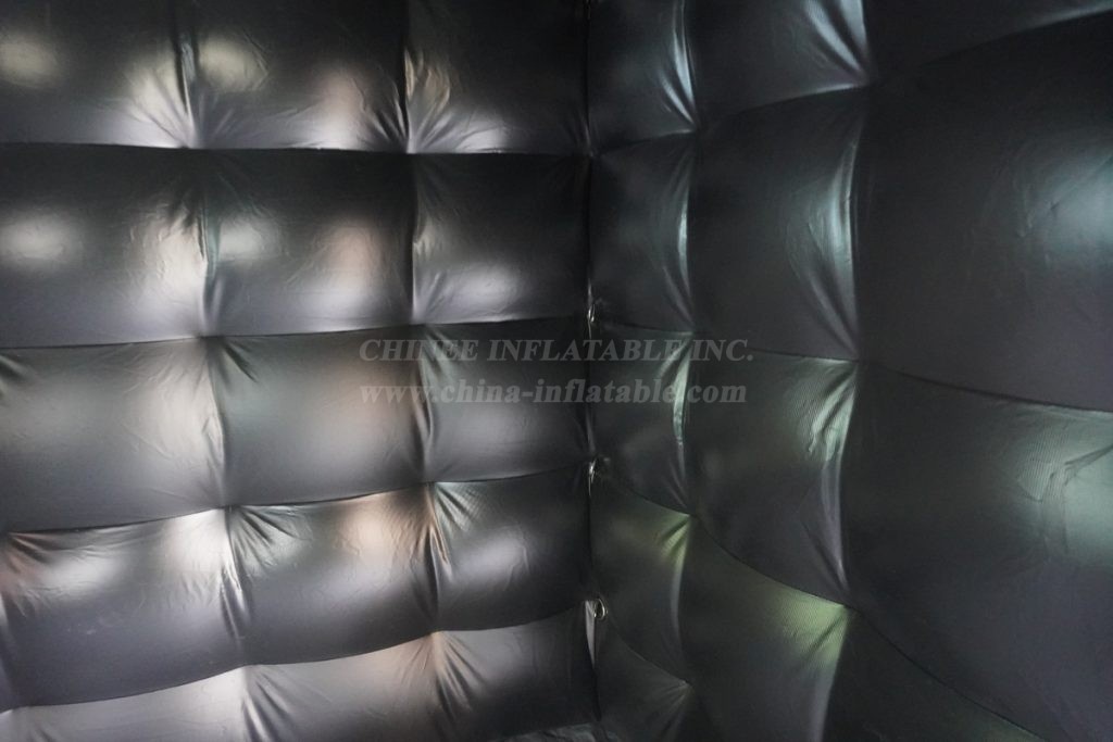 Tent1-704D Black Party Tent Inflatable Cube Tent