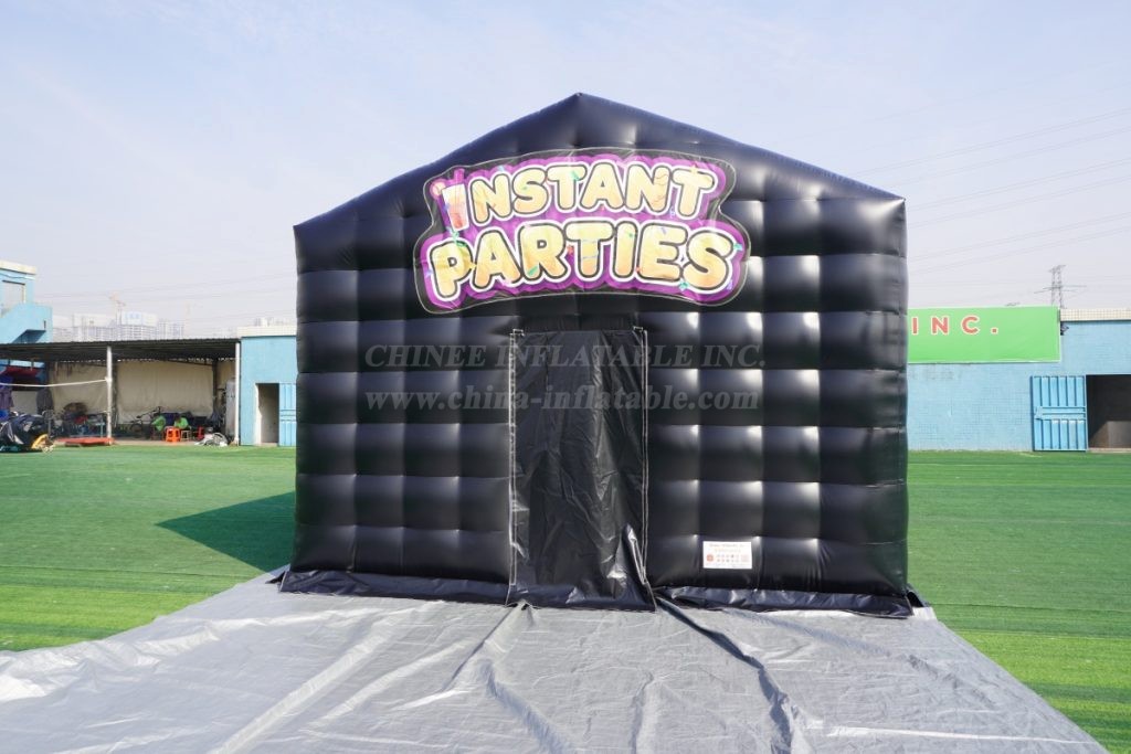 Tent1-704C Inflatable Cube Tent Black Party Tent