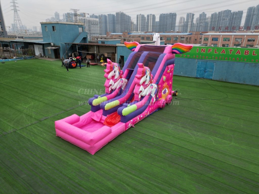 T8-4587 Infaltable Unicorn Water Slide