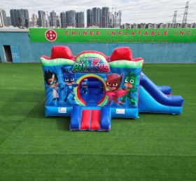 T2-4450B PJ Masks Casa inflable con tobogán