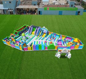 Castillo flotante gonflable de gran terreno de juego gonflable de polígono coloreado adaptado a los deseos del cliente de GF2-127