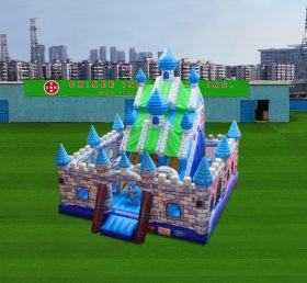 T2-7045 Parque infantil inflable King's Castle con tobogán