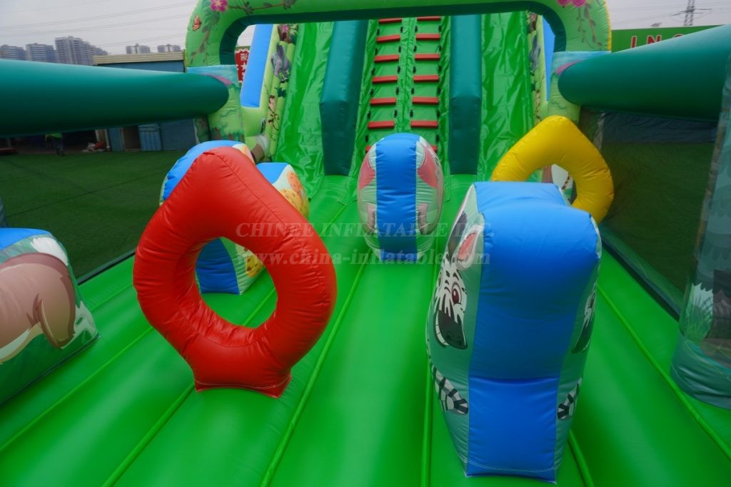 T8-6001 Jungle theme inflatable slide