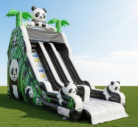 T8-8243 Panda Theme Inflatable Dry Slide