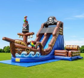 T8-8261 Pirates Theme Inflatable Dry Sli...