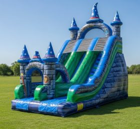 T8-8397 Wizard Theme Inflatable Dry Slid...