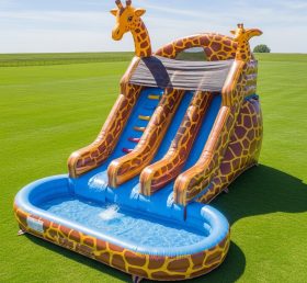 T8-8617 Giraffe Theme Inflatable Water S...