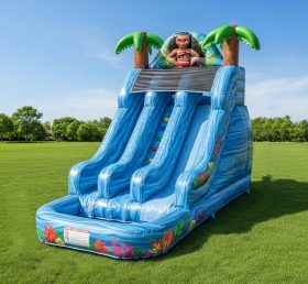 T8-8491 Moana Theme Inflatable Water Sli...