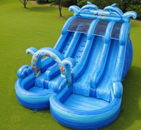 T8-8669 Ocean Theme Inflatable Water Sli...