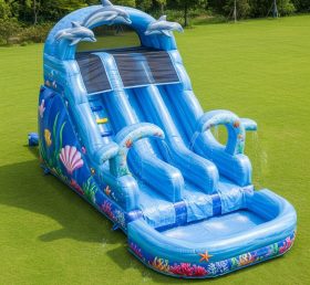 T8-8670 Ocean Theme Inflatable Water Sli...