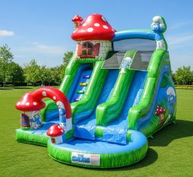 T8-8721 The Smurfs Theme Inflatable Wate...