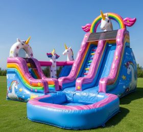 T8-8579 Unicorn Theme Inflatable Water S...