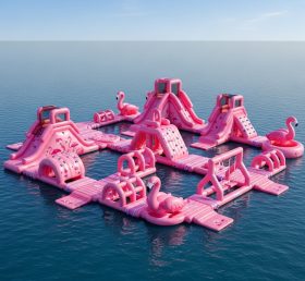 S209 Flamingo Theme Inflatable Water Par...