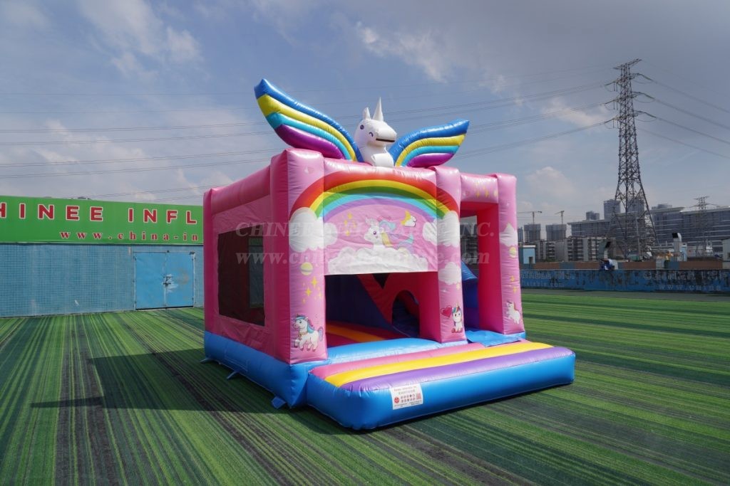 T2-8209 Rainbow Unicorn Inflatable Combos