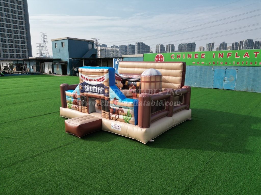 T6-5601 Western Themed Bounce House