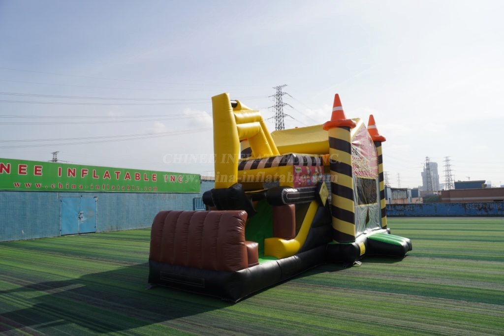 T5-300 Excavator Bounce House Slide Combo