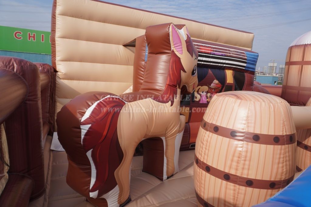 T6-5601 Western Themed Bounce House
