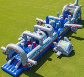 T7-3694 Airplane Theme Inflatable Obstac...